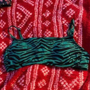 Zebra print bikini top